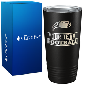 Personalized Your Team Name Football on 20oz Tumbler