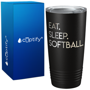 Eat Sleep Softball on 20oz Tumbler