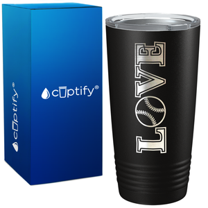 Love Softball on 20oz Tumbler