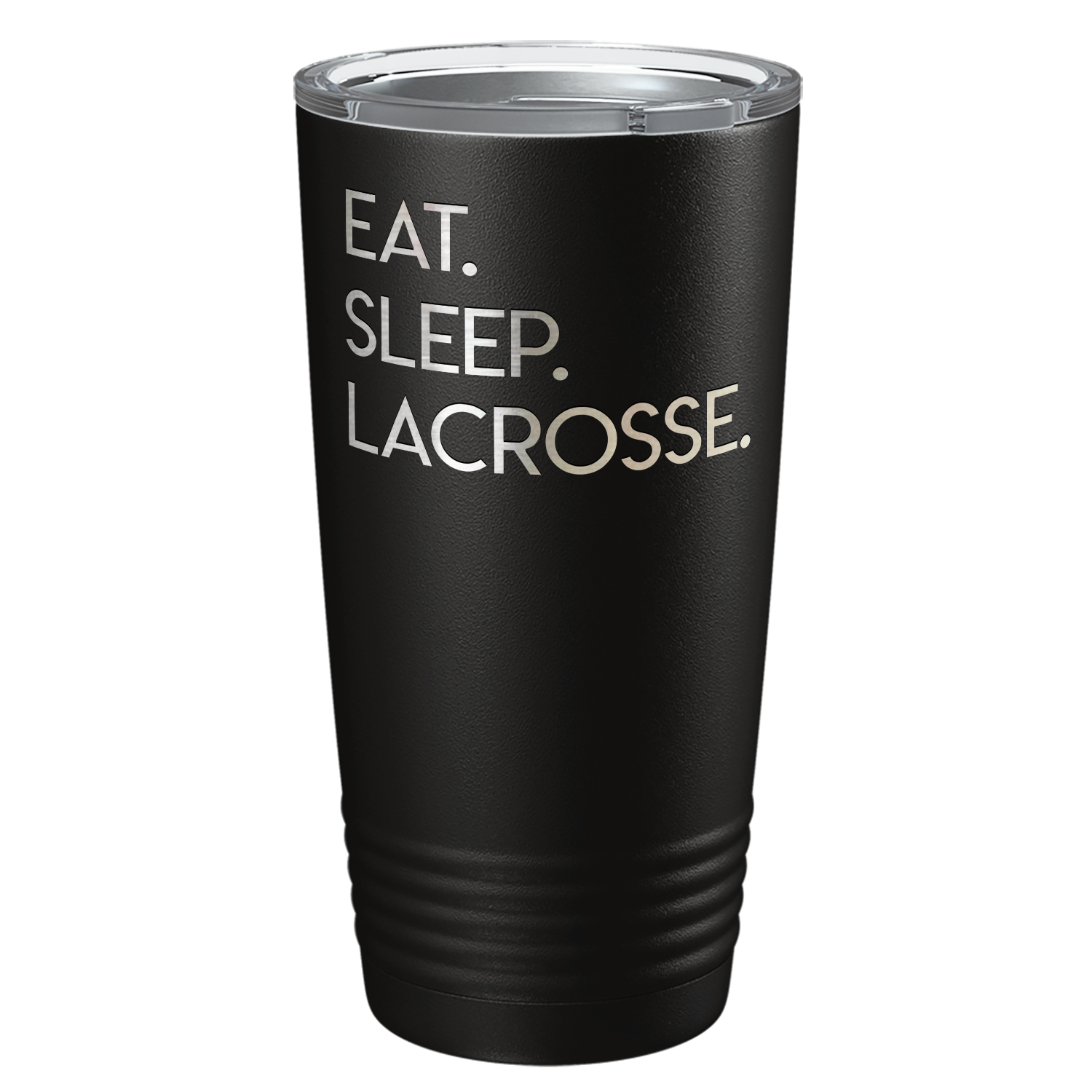 Eat Sleep Lacrosse Laser Engraved on Stainless Steel Lacrosse Tumbler