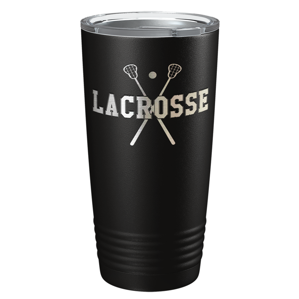 Lacrosse Sticks Laser Engraved on Stainless Steel Lacrosse Tumbler