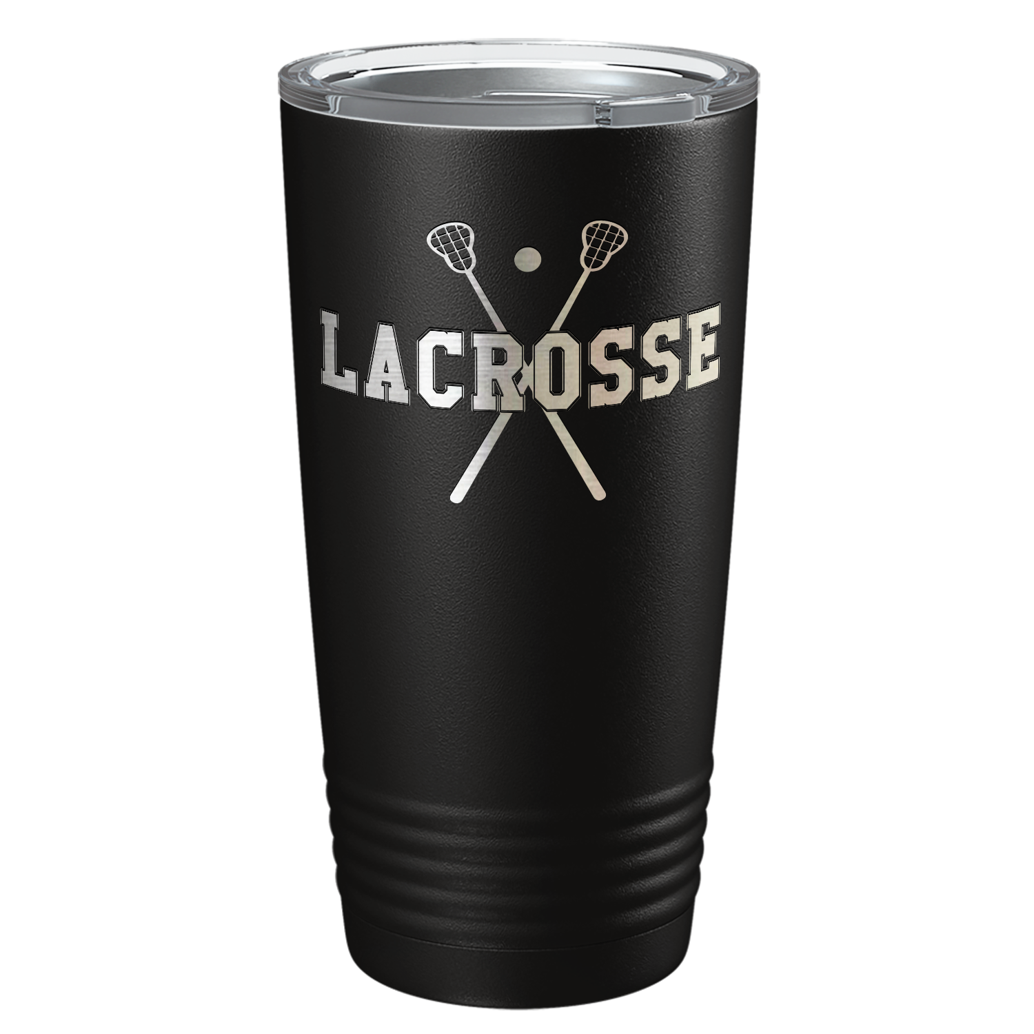 Lacrosse Sticks Laser Engraved on Stainless Steel Lacrosse Tumbler