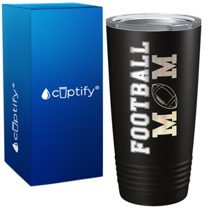 Football Mom on 20oz Tumbler