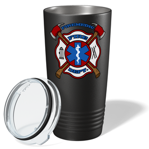 Firemedic Fire Department Badge Paramedic 20oz Black Tumbler