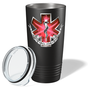 Red On Call for Life Paramedic 20oz Black Tumbler