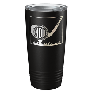 Personalized Monogrammed Golf Ball Laser Engraved on Stainless Steel Golf Tumbler