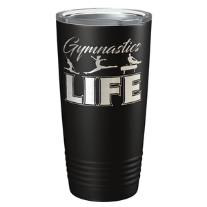 Gymnastics LIFE Silhouettes Laser Engraved on Stainless Steel Gymnastics Tumbler