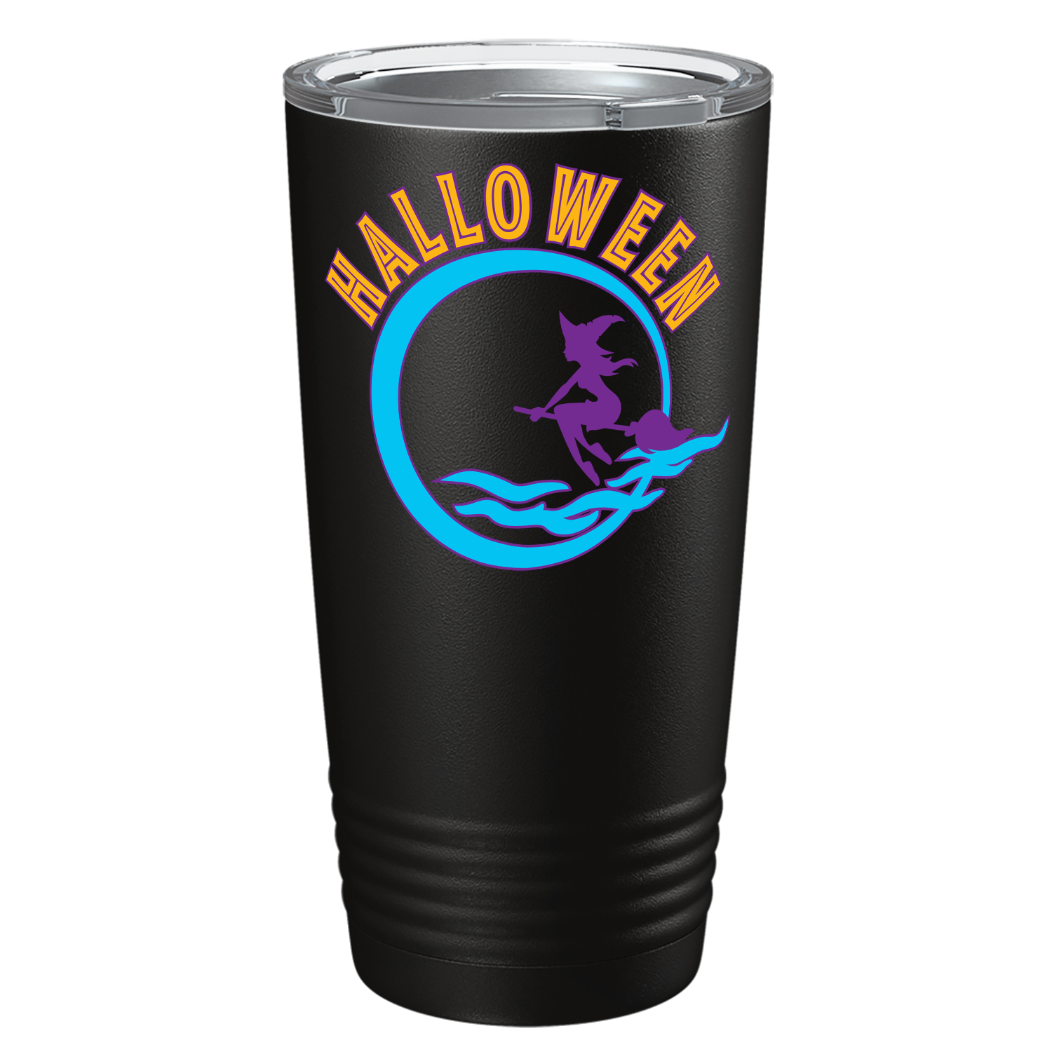 Flying Witch in the Moon Light on Stainless Steel Halloween Tumbler