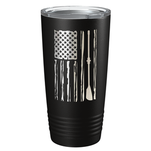 Crew American Flag Laser Engraved on Stainless Steel Crew Tumbler