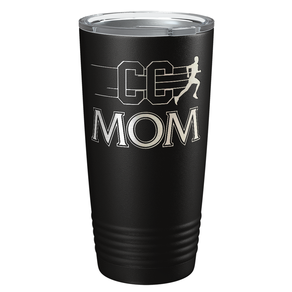 Cross Country Mom Laser Engraved on Stainless Steel Cross Country Tumbler