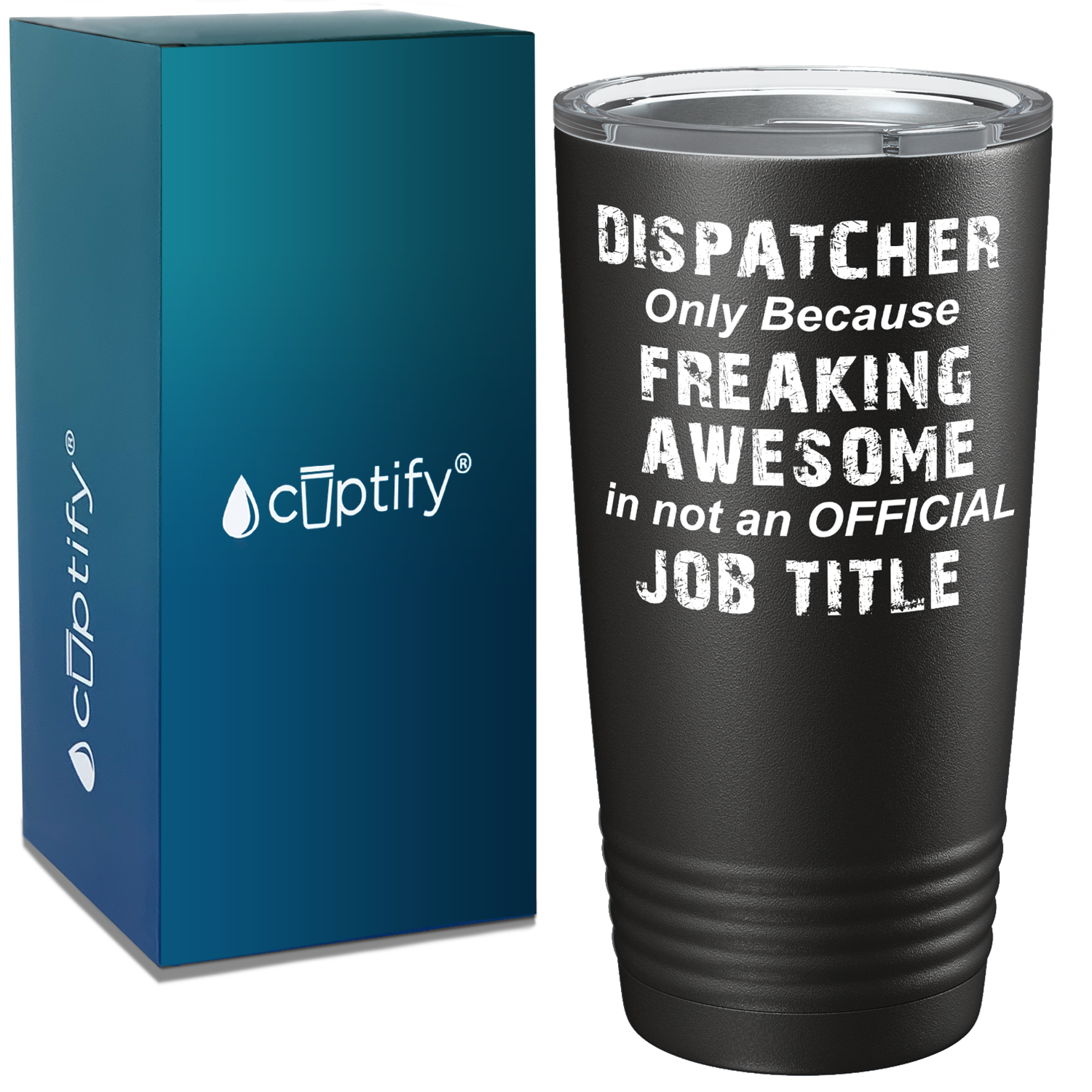 Freaking Awesome Dispatcher 20oz Black Tumbler