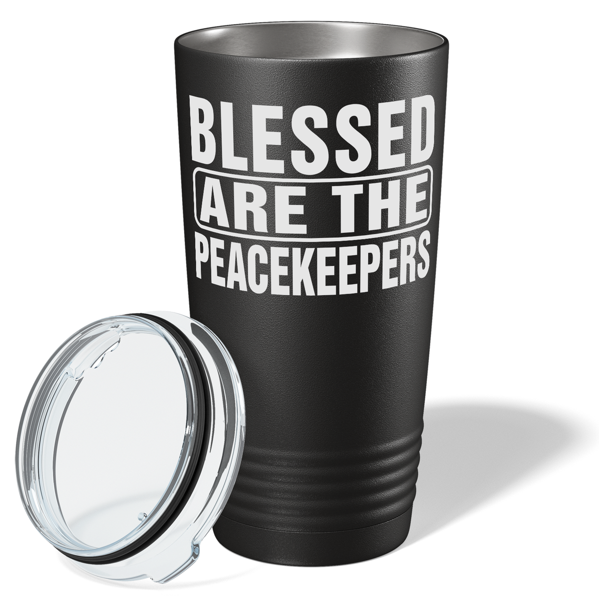 Blessed are the Peacekeepers 20oz Black Police Tumbler