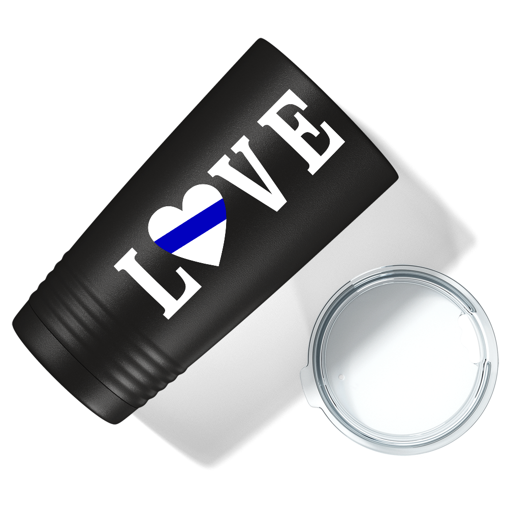 Police Love 20oz Black Tumbler