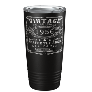 1956 Vintage Perfectly Aged 65th on Stainless Steel Tumbler