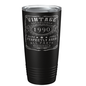 1990 Vintage Perfectly Aged 41st on Stainless Steel Tumbler