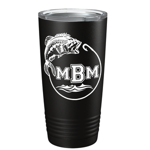 Fishing Monogram on Stainless Steel Fishing Tumbler