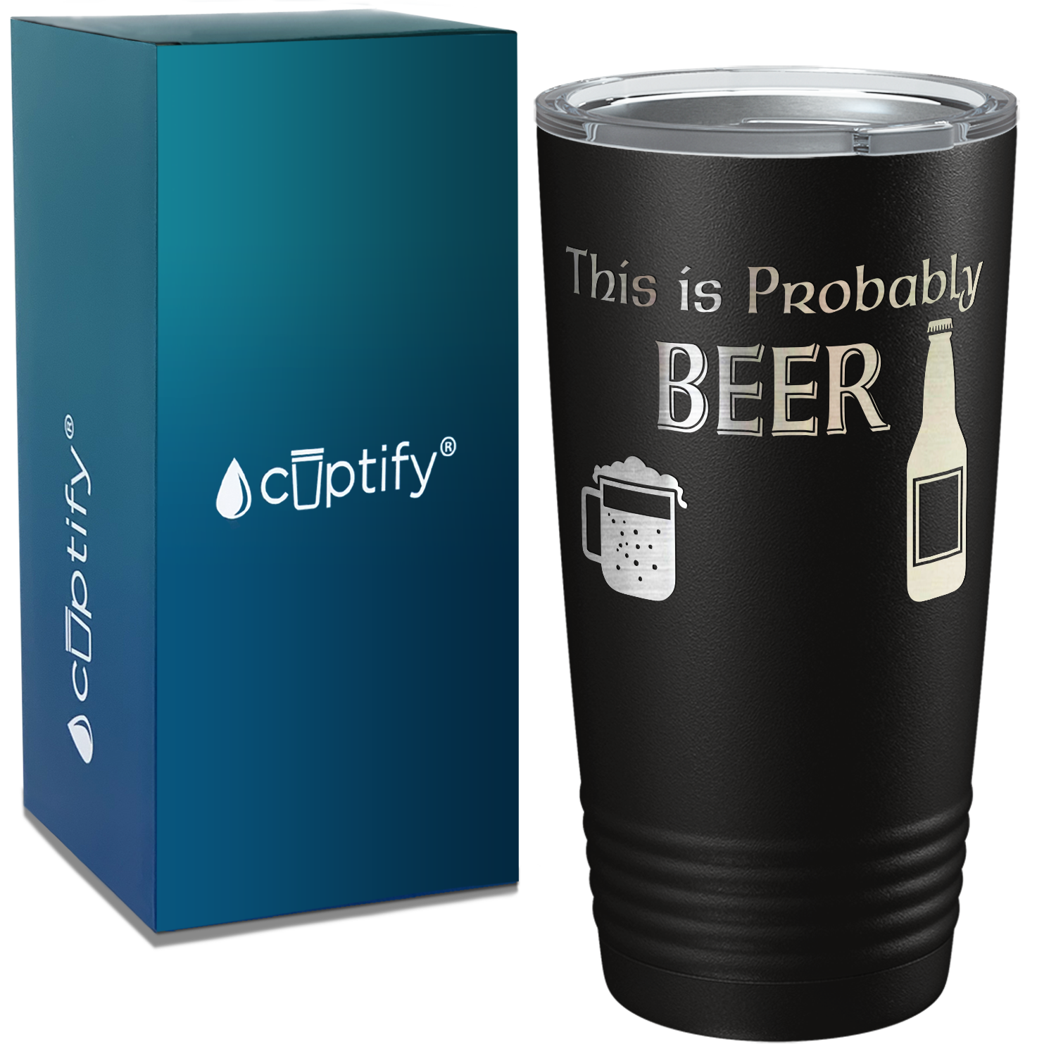 This is Probably Beer on Black 20oz Tumbler