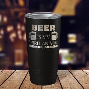 Beer is my Spirit Animal on Black 20oz Tumbler