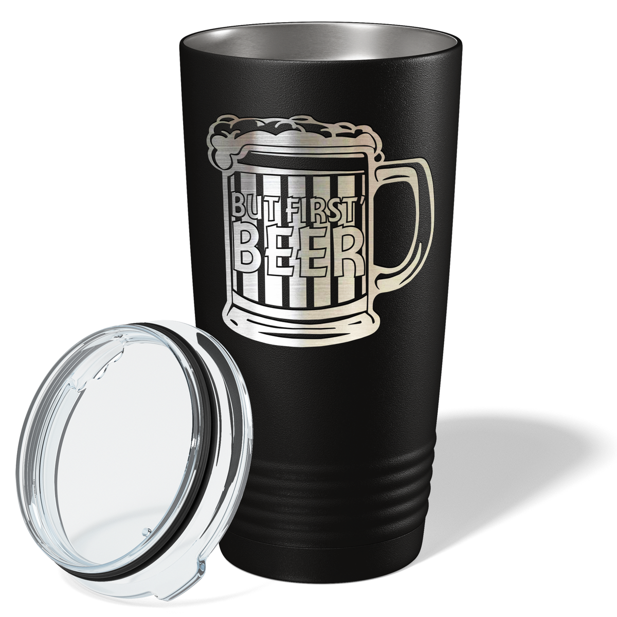 But First Beer on Black 20oz Tumbler