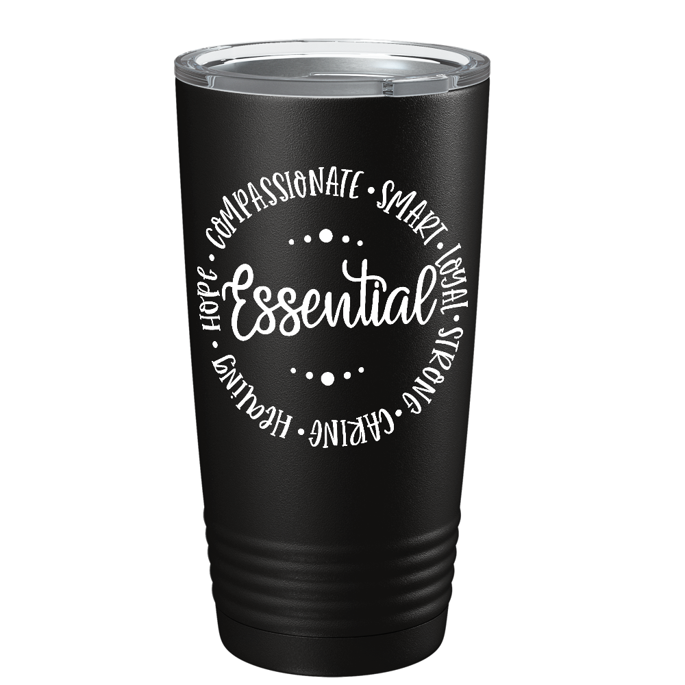 Essential Circle on Black Essential Workers 20oz Tumbler