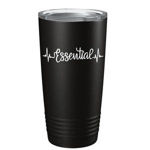 Essential Heartbeat on Black Essential Workers 20oz Tumbler