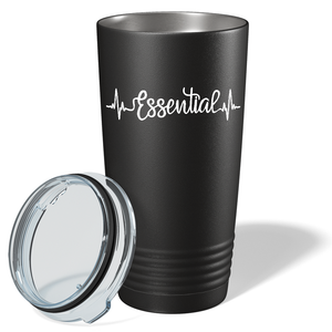 Essential Heartbeat on Black Essential Workers 20oz Tumbler