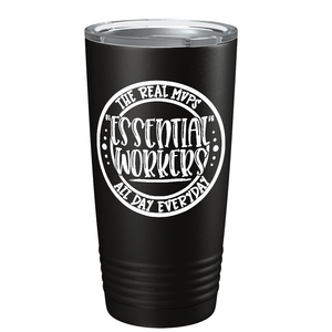 Essential Worker Circle on Black Essential Workers 20oz Tumbler