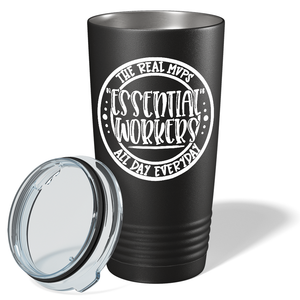 Essential Worker Circle on Black Essential Workers 20oz Tumbler