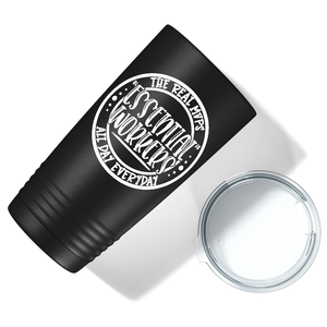 Essential Worker Circle on Black Essential Workers 20oz Tumbler