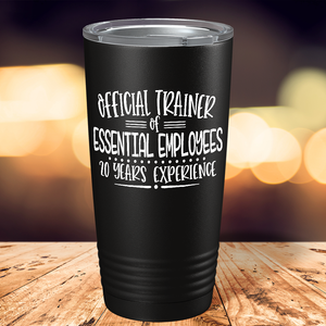 Official Trainer Essential Employee on Black Essential Workers 20oz Tumbler