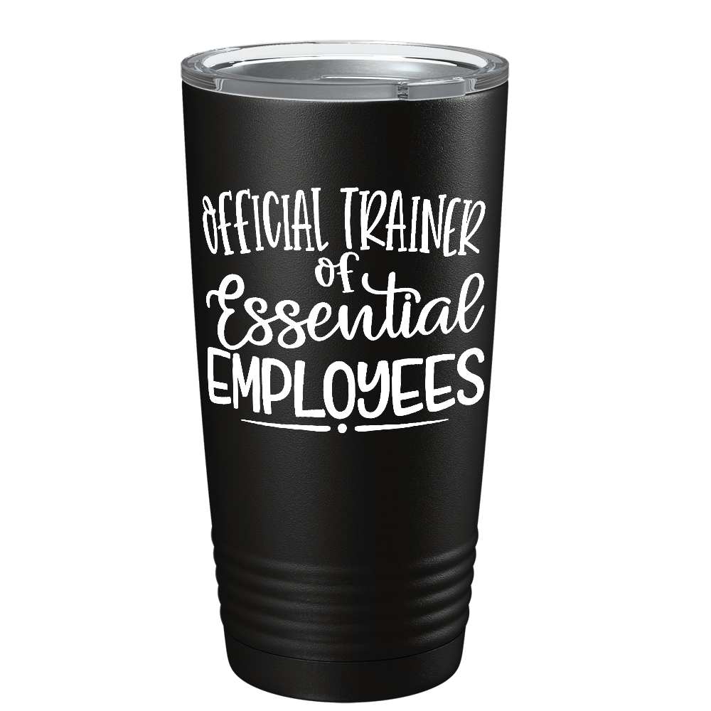 Official Trainer Essential Employee OTB on Black Essential Workers 20oz Tumbler
