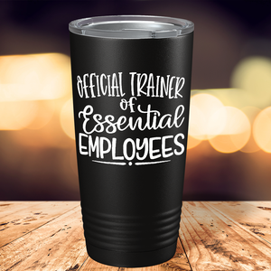 Official Trainer Essential Employee OTB on Black Essential Workers 20oz Tumbler