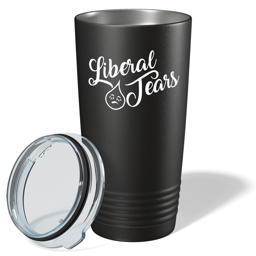 Liberal Tears Crying on Black 20 oz Stainless Steel Tumbler