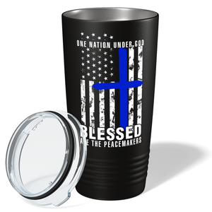 Blessed on the Peacemakers Police on Black 20oz Tumbler