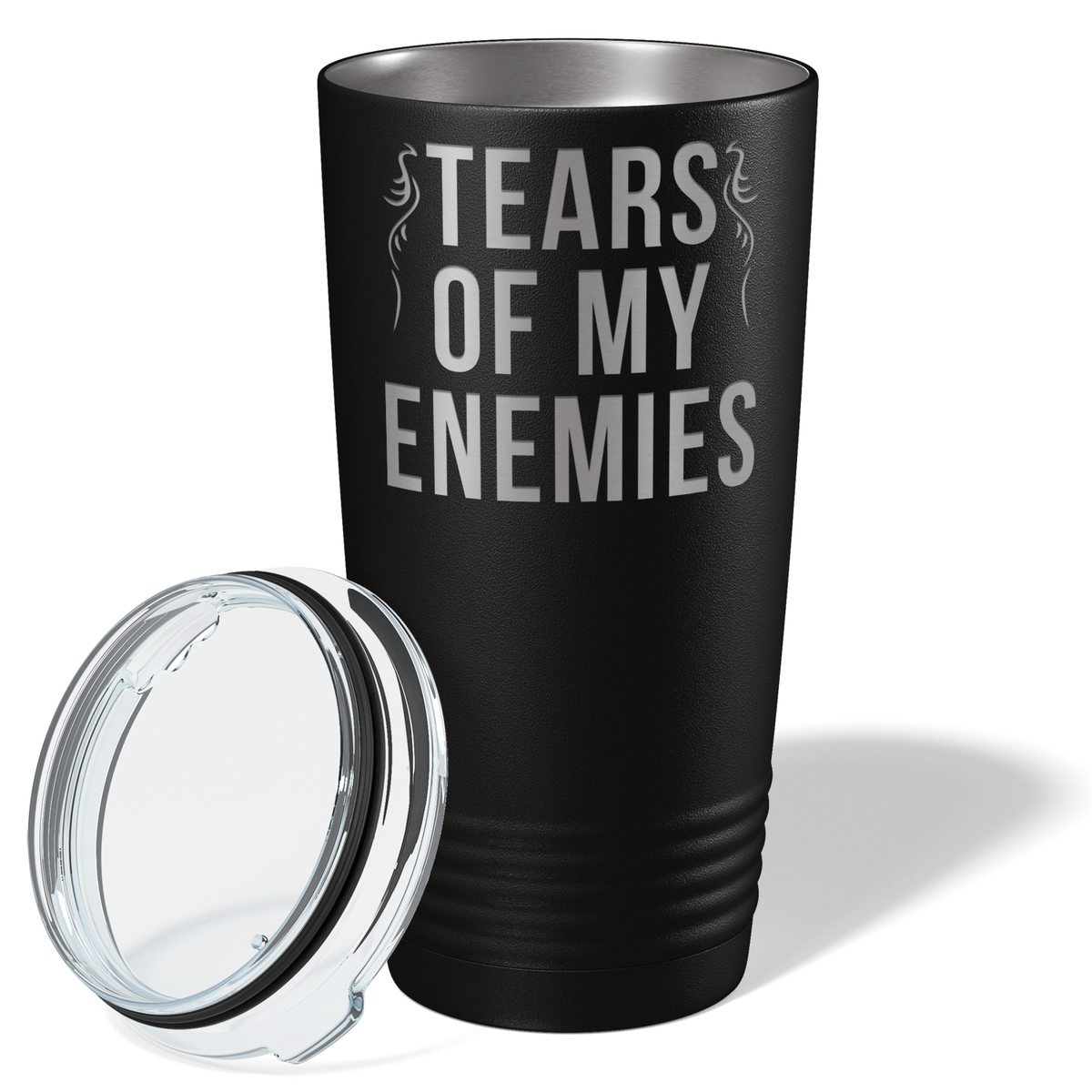 Tears of my Enemies on Black 20 oz Stainless Steel Ringneck Tumbler