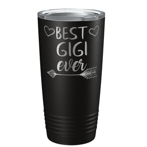 Best Gigi Ever on Black 20 oz Stainless Steel Ringneck Tumbler