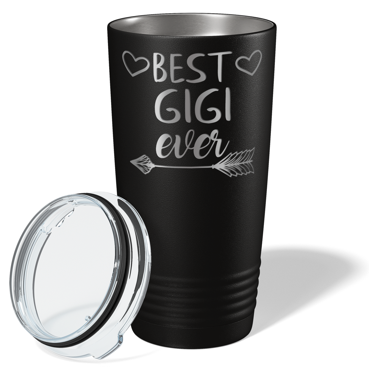 Best Gigi Ever on Black 20 oz Stainless Steel Ringneck Tumbler