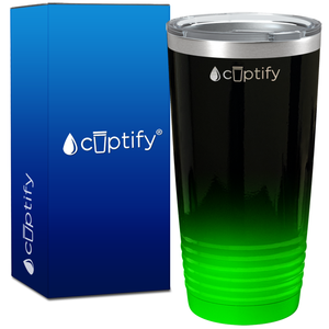 Black Neon Green Ombre 20oz Tumbler