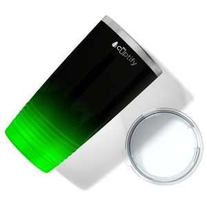Black Neon Green Ombre 20oz Tumbler