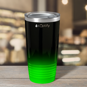 Black Neon Green Ombre 20oz Tumbler