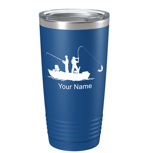 Fishing on a Boat on Stainless Steel Fishing Tumbler