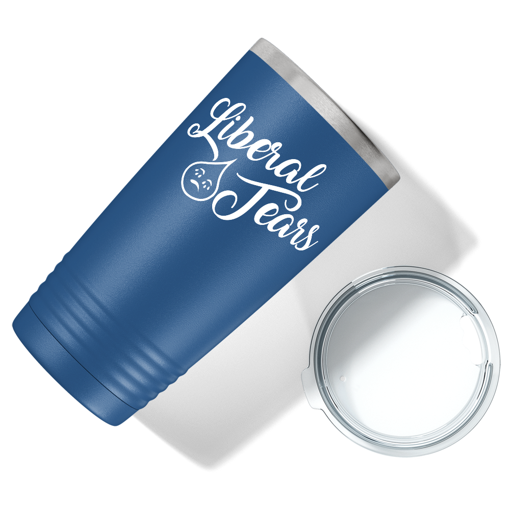 Liberal Tears Crying on Blue 20 oz Stainless Steel Tumbler