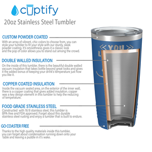 You Look Like I Need Drink on Blue 20 oz Stainless Steel Ringneck Tumbler