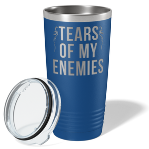 Tears of my Enemies on Blue 20 oz Stainless Steel Ringneck Tumbler