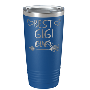 Best Gigi Ever on Blue 20 oz Stainless Steel Ringneck Tumbler