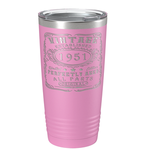 1951 Vintage Perfectly Aged 70th on Stainless Steel Tumbler