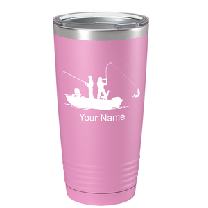 Fishing on a Boat on Stainless Steel Fishing Tumbler