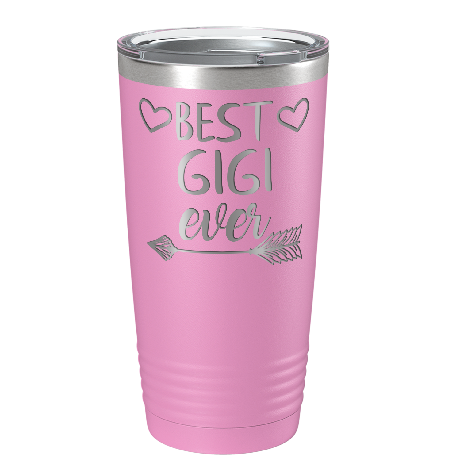 Best Gigi Ever on Blush 20 oz Stainless Steel Ringneck Tumbler