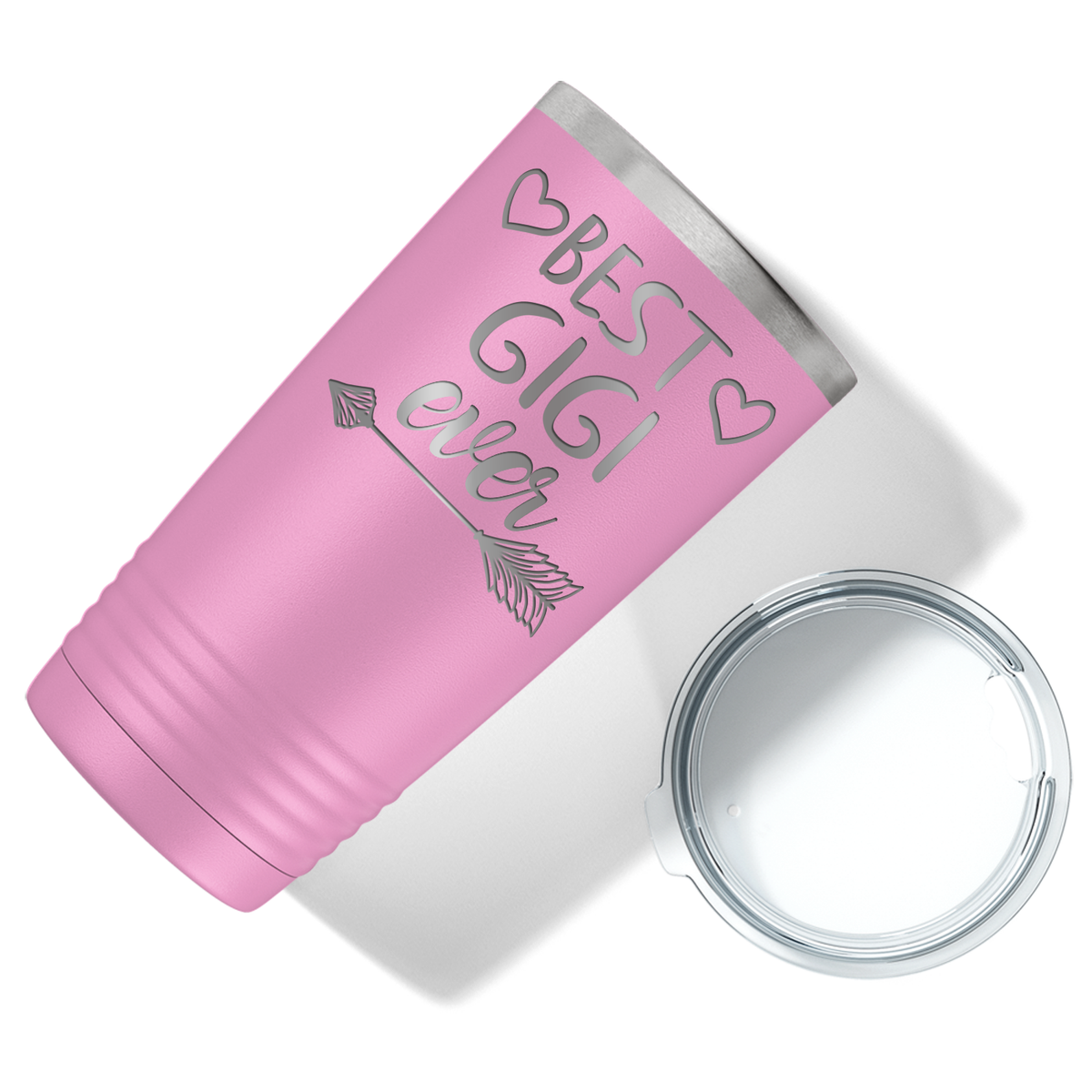 Best Gigi Ever on Blush 20 oz Stainless Steel Ringneck Tumbler
