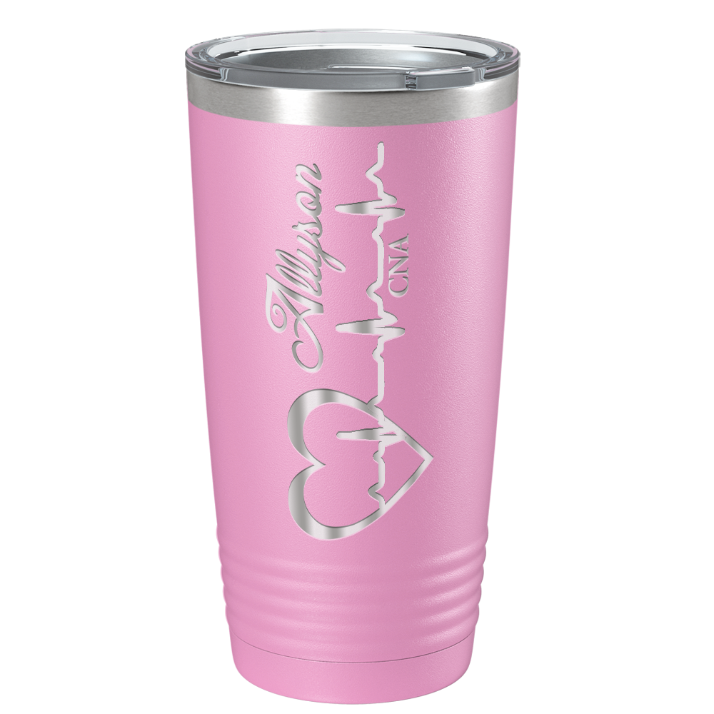 Personalized Nurse Laser Engraved 20oz Tumbler - Blush Matte